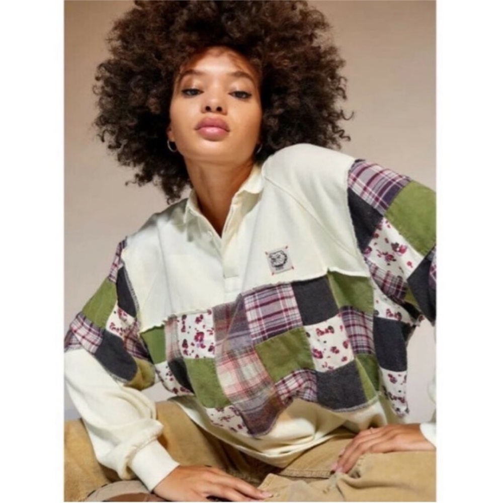 Bdg Patchwork Collared Sweatshirt - image 1